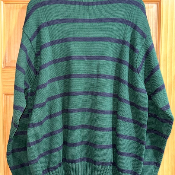 LAUREN Ralph Lauren Striped Green and Navy Crewneck Sweater - XL - EUC - Picture 6 of 6